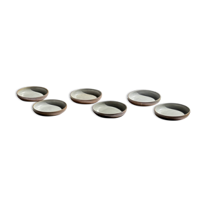 Lot de 6 assiettes creuses - beige