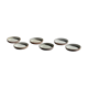 Set of 6 handmade ceramic deep plates in glazed beige D19.5 H4