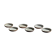 Set of 6 handmade ceramic deep plates in glazed beige D19.5 H4