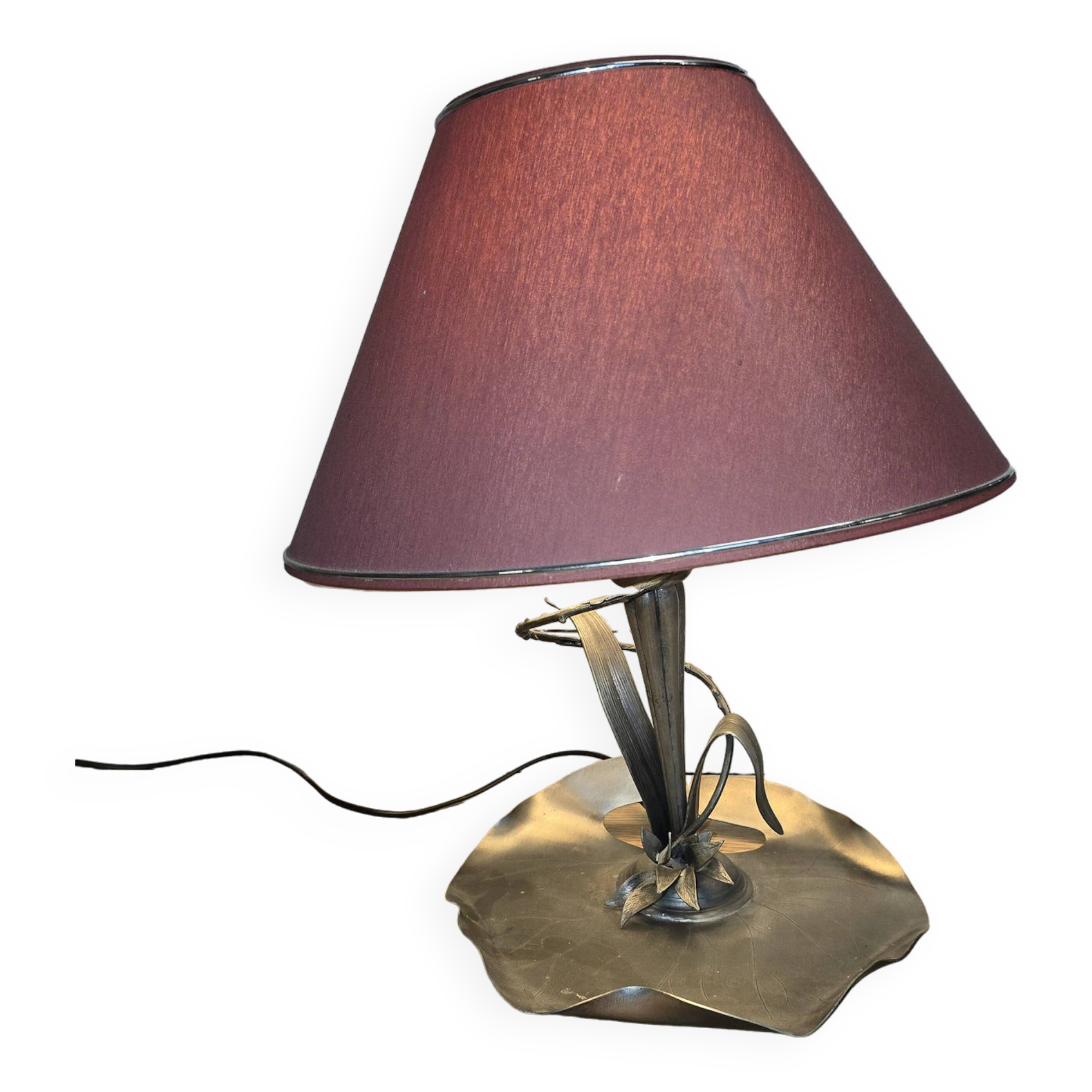 Lampe art déco en étain des années 1930