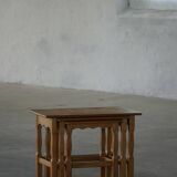 Nesting tables in oak, made by a Danish cabinetmaker, mid-century modern, 1960s.