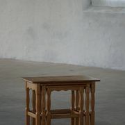 Nesting tables in oak, made by a Danish cabinetmaker, mid-century modern, 1960s.