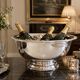 Large Luxury Silver Plated Champagne Ice Bucket / Wine Cooler on Pedestal