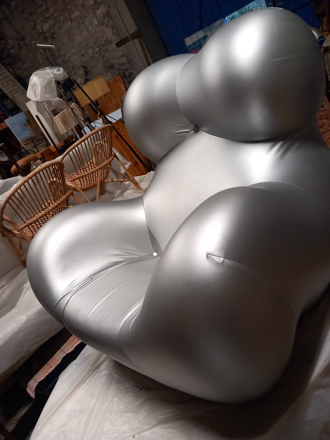 Fauteuil et repose pieds mamma Gaetano Pesce