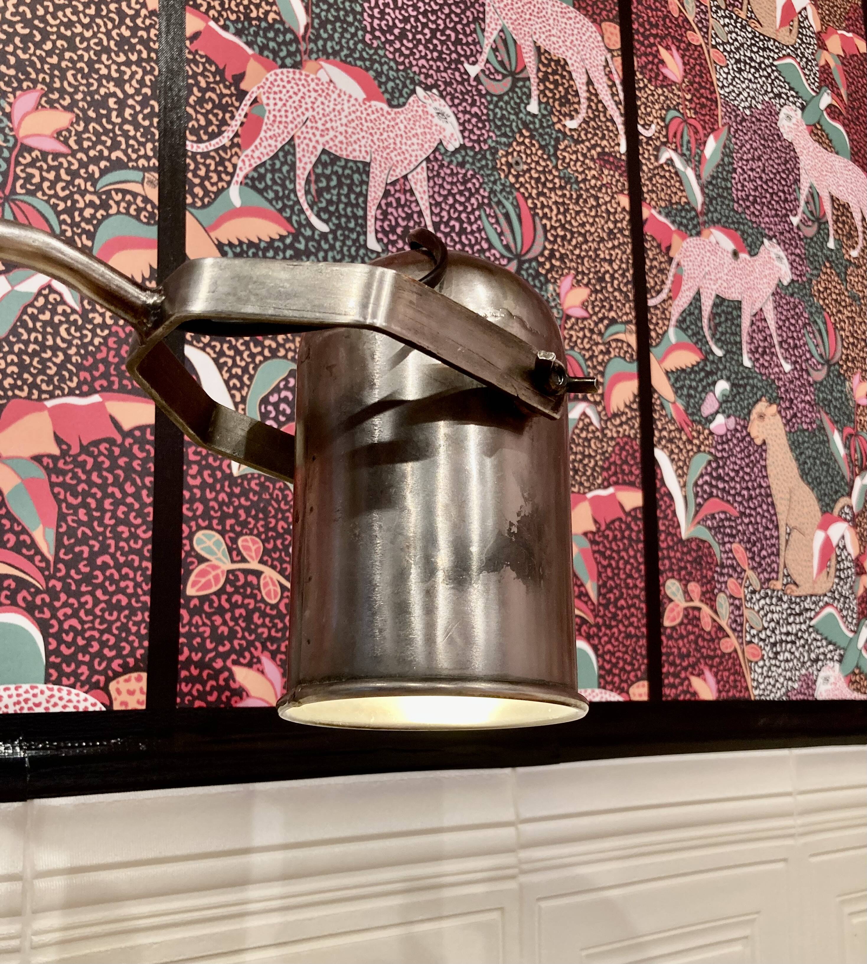 Grande applique métal 1960 "design industriel".