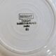 6 vintage ironstone dessert plates Digoin Sarreguemines Hubert blue