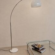 Arc floor lamp with a marble base