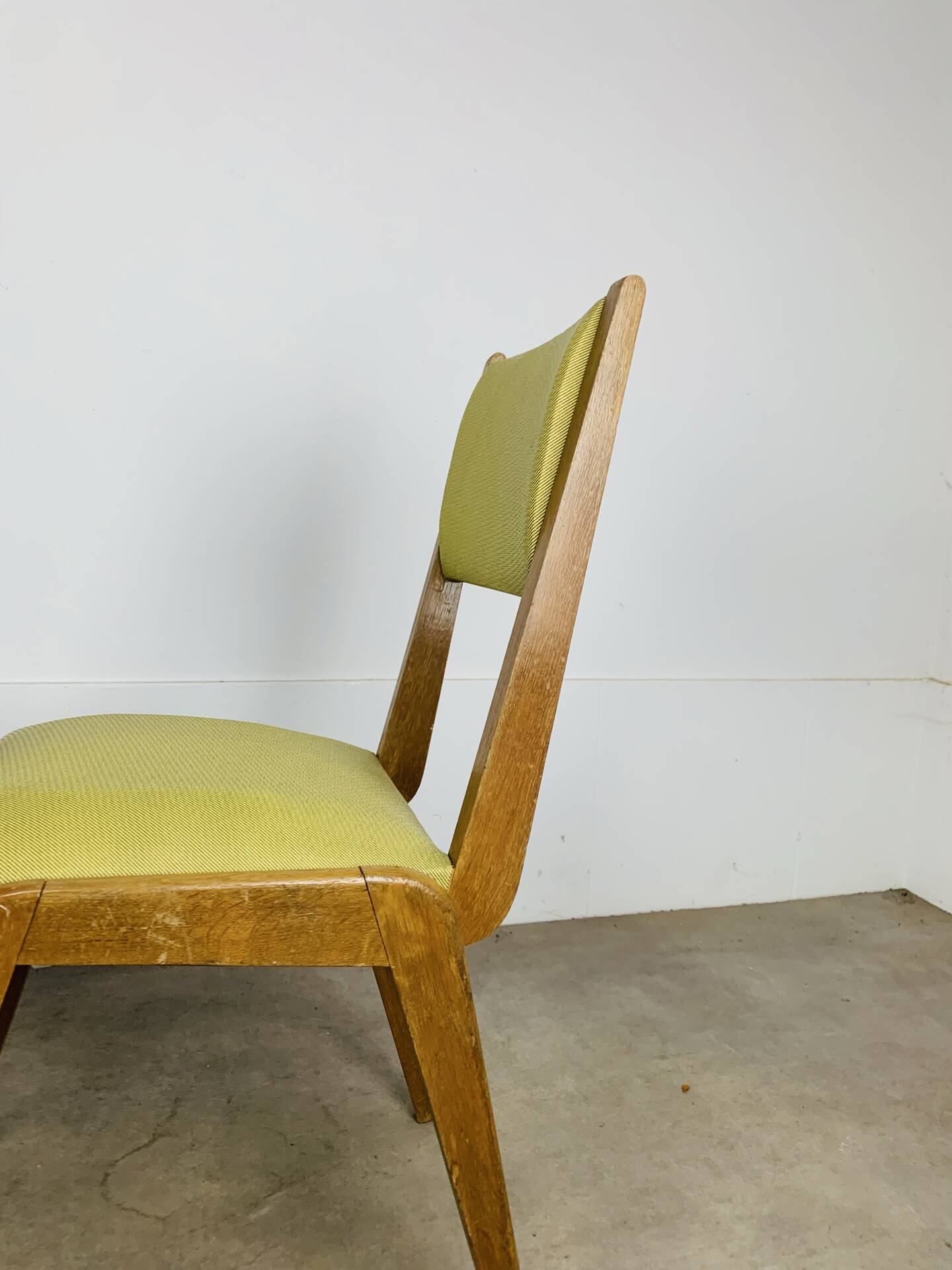 Pair of 50's style reconstruction chairs, wood