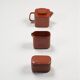 Brick Red Sakura Tea Service by Makio Hasuike for Franco Pozzi