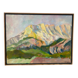 Signed mountain landscape