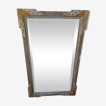 Miroir biseauté argent - 68x42cm