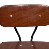 Vintage industrial children's chair, school chair, Dutch design