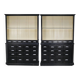Large pair of antique apothecary cabinets painted black, Eastern Europe, 1910s