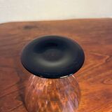 Art Deco sorbet ice cream cup in bubbled glass from the 60s