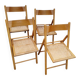 4 folding cane chairs