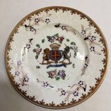 Assiette en Porcelaine Samson Armorié Blason