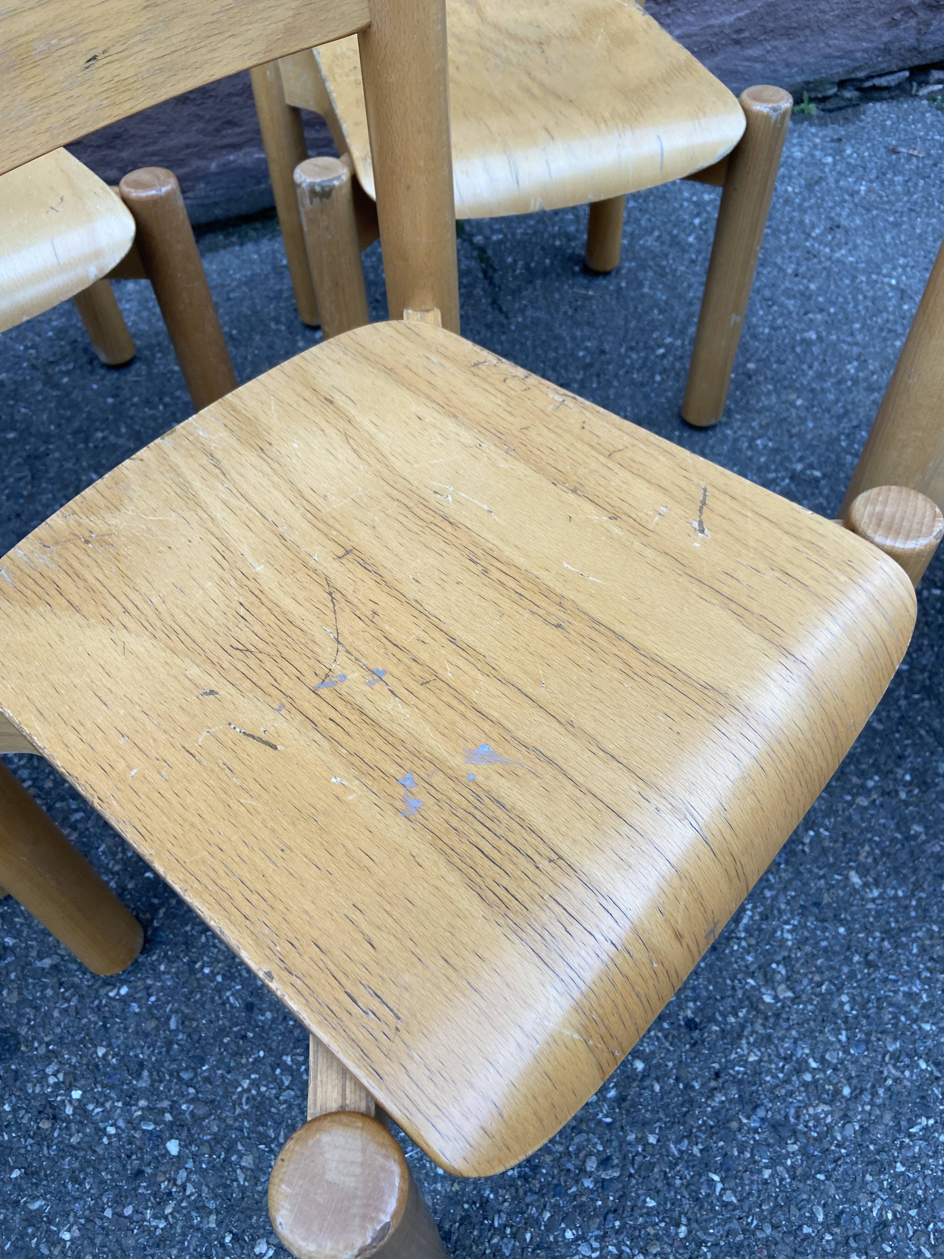 Chair school school child wood design 80 German Design signed Hiller