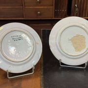 Pair of Quimper earthenware plates from the 1930s - D=17.5cm