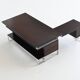 Bureau d'angle de direction Abbondinterni en acajou, Italie, 1970