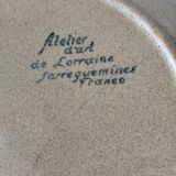 6 dessert plates in stoneware Atelier d’Art Lorraine Sarreguemines