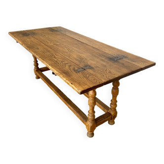 Solid Oak Folding Farmhouse Table