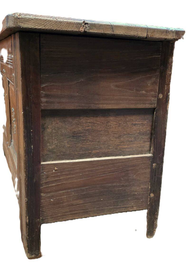 Small Breton Chest Decorated with Brass Nails