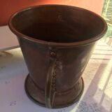 Copper plant pot with side handles