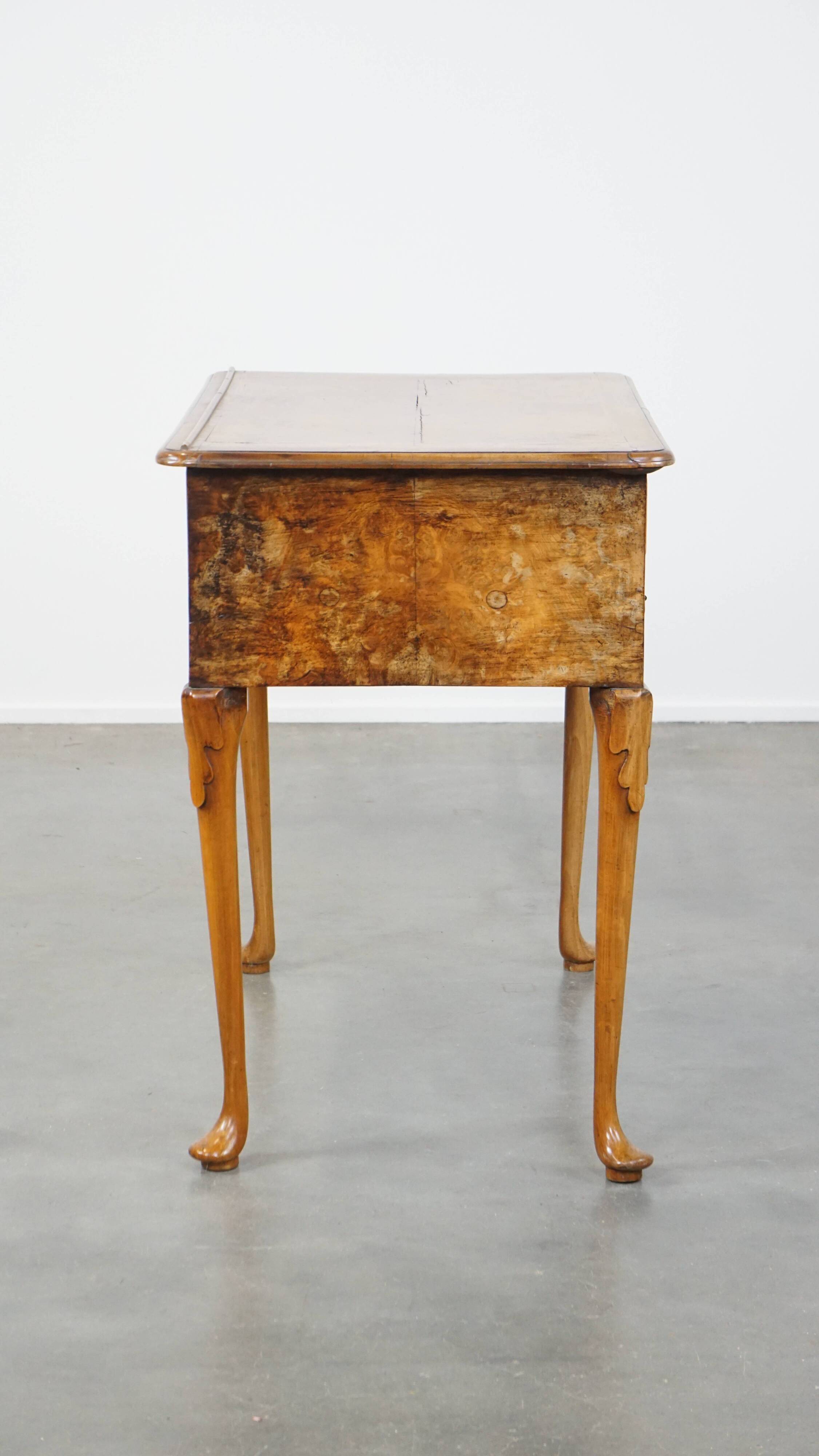 Antique Dutch Walnut Writing/Side Table from the 18th Century