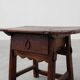17th Century Spanish Oak Side Table with Drawer in Wabi Sabi Style