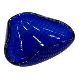 Murano Bullicante glass ashtray in blue