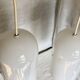 Vintage 1970 opaline suspension pair cigar shape
