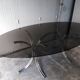 Large table Roche Bobois 1970 glass and chrome 8 pers