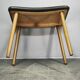 Danish Modern Beech Footstool with Black Vinyl Seat, 1960s