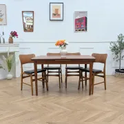 Set of 4 Danish teak chairs, 1960s
