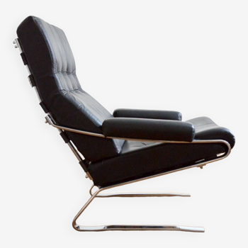 Fauteuil lounge en Cuir par Reinhold Adolf pour Cor – 1960s