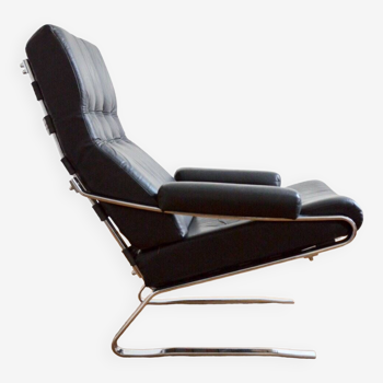Leather Lounge Chair by Reinhold Adolf for Cor – 1960s