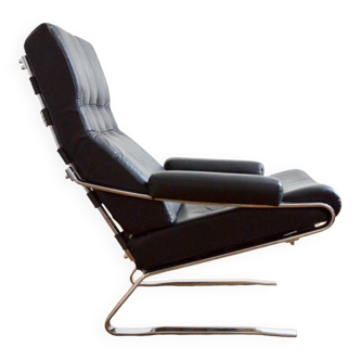 Fauteuil lounge en Cuir par Reinhold Adolf pour Cor – 1960s