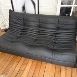 Ensemble de Togo LIGNE ROSET cuir noir