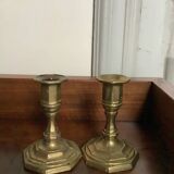 Pair of brass candlesticks