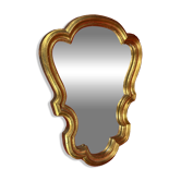 Miroir d'alcôve baroque bois doré mouluré style Louis XV - 39,5 x 31,5 cm