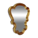 Baroque alcove mirror in gilded wood with Louis XV style moldings - 39.5 x 31.5 cm