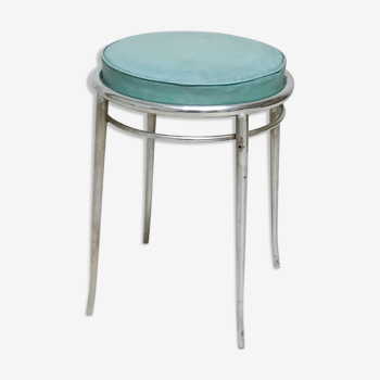 Bauhaus turquoise metal stool