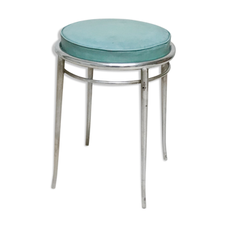 Bauhaus turquoise metal stool