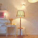 Vintage rattan floor lamp