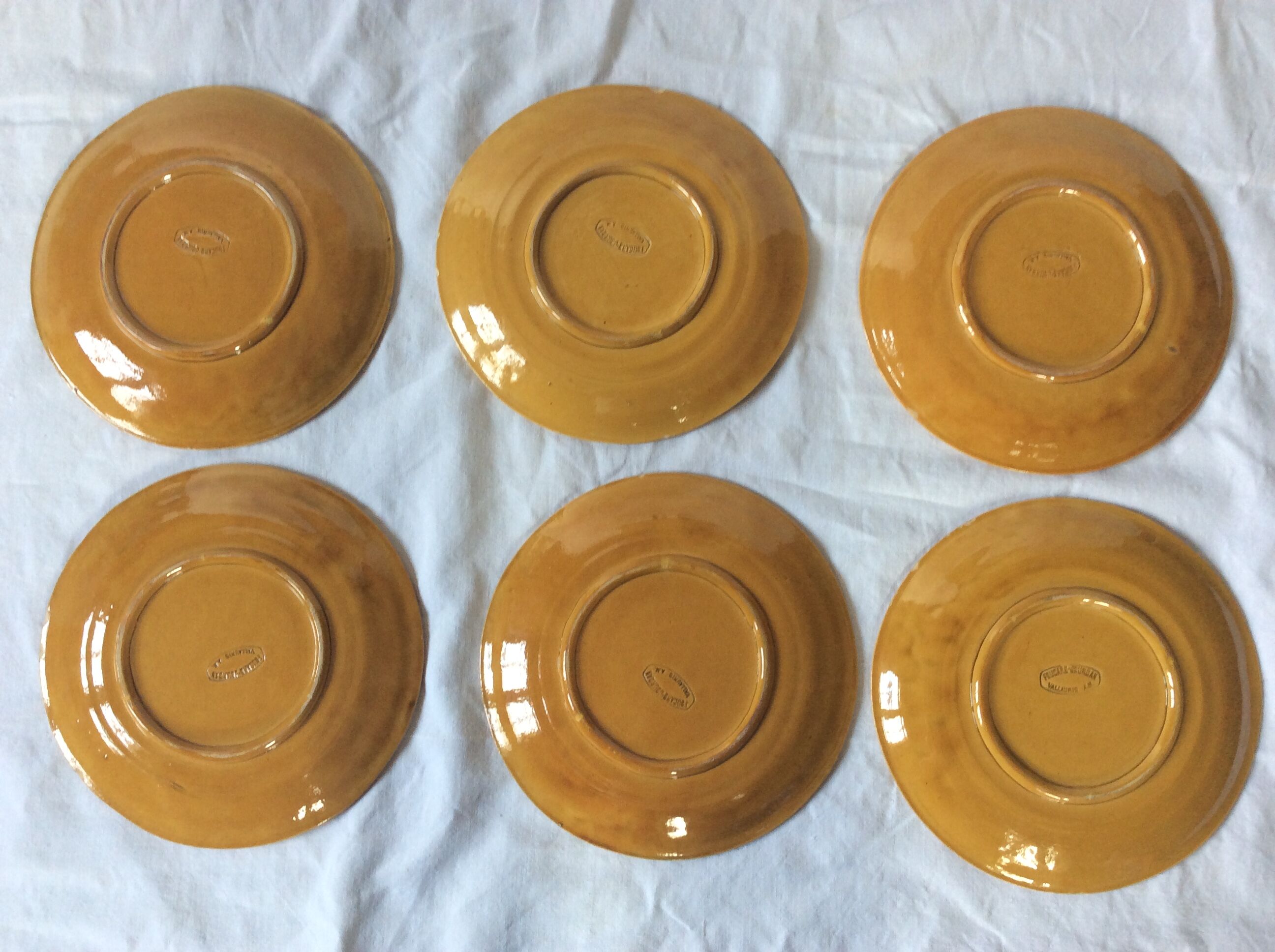 6 vintage Vallauris plates