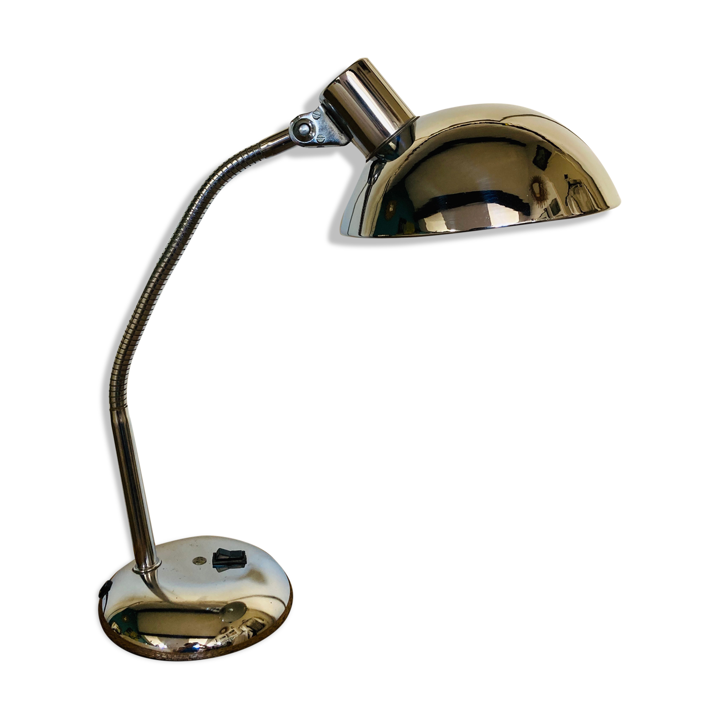 Lampe de bureau chromée aluminor