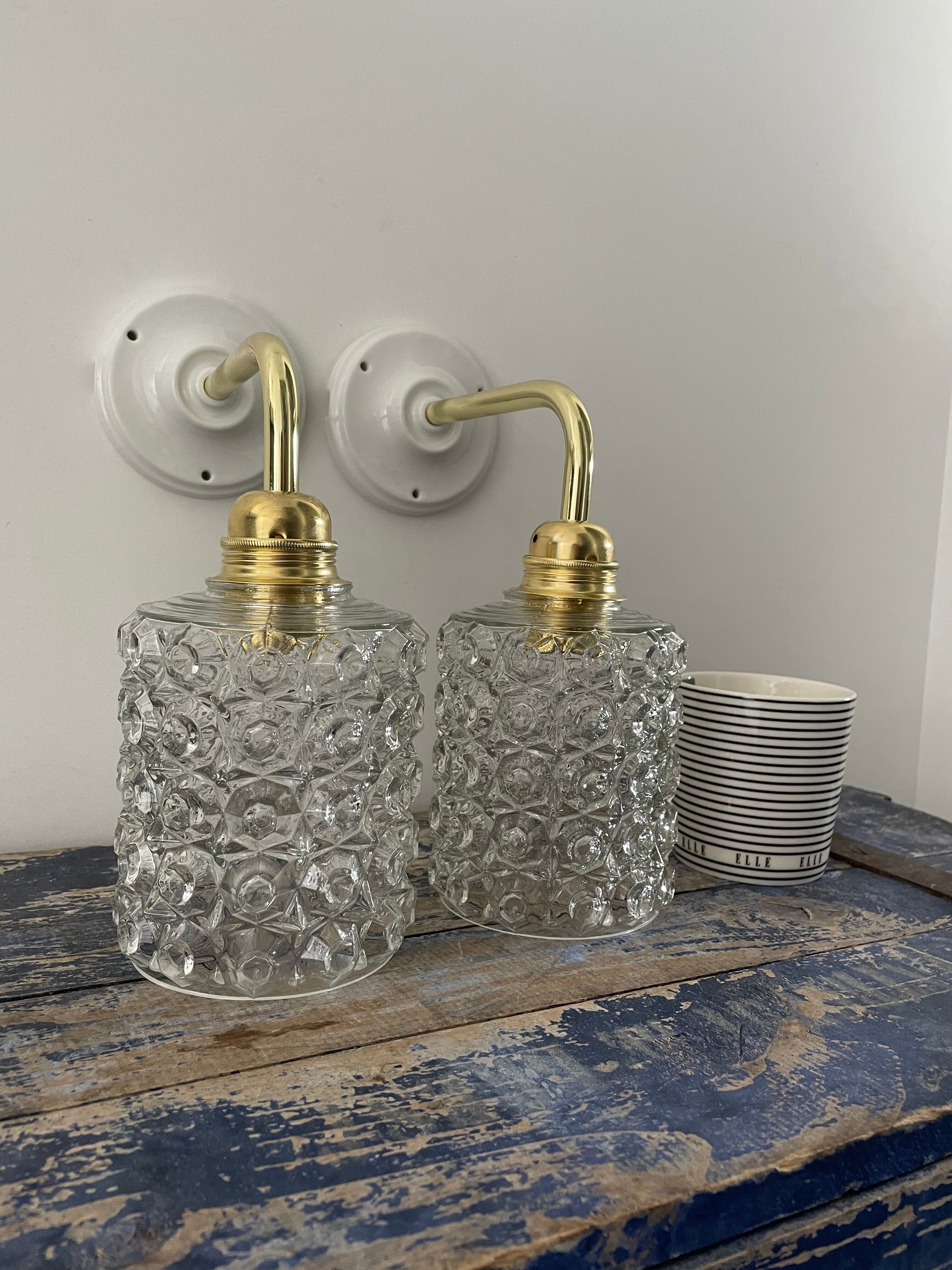 Paire d’appliques murales vintage