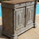 Antique low cabinet two doors two drawers in solid wood