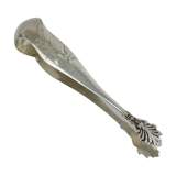 Acanthus-leaf sugar pinch in solid silver acanthus leaf