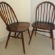 pair of Ercol Windsor BSHG 1960 2056 vintage decor dining chairs 60s
